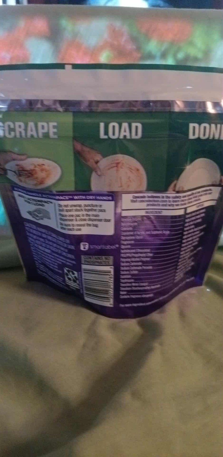 Cascade Platinum Plus 9 clean lemon scented dishwasher tablets action packs pacs