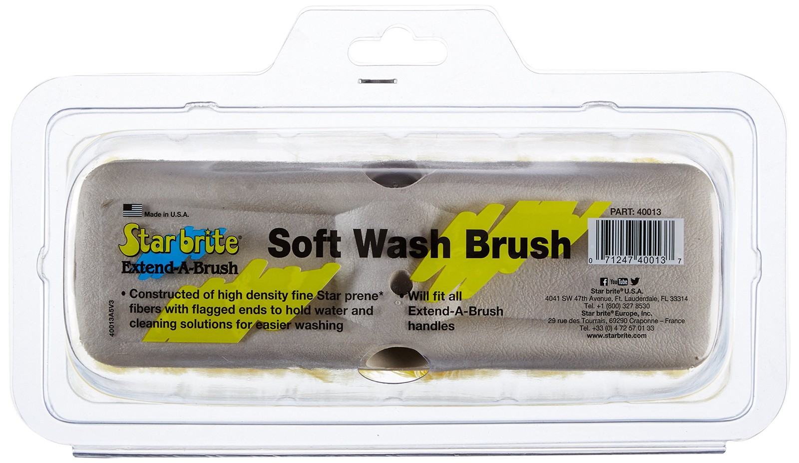 Star Brite 8 Inch Standard Soft Cleaning Brush For Boats And Outdoor Surfaces