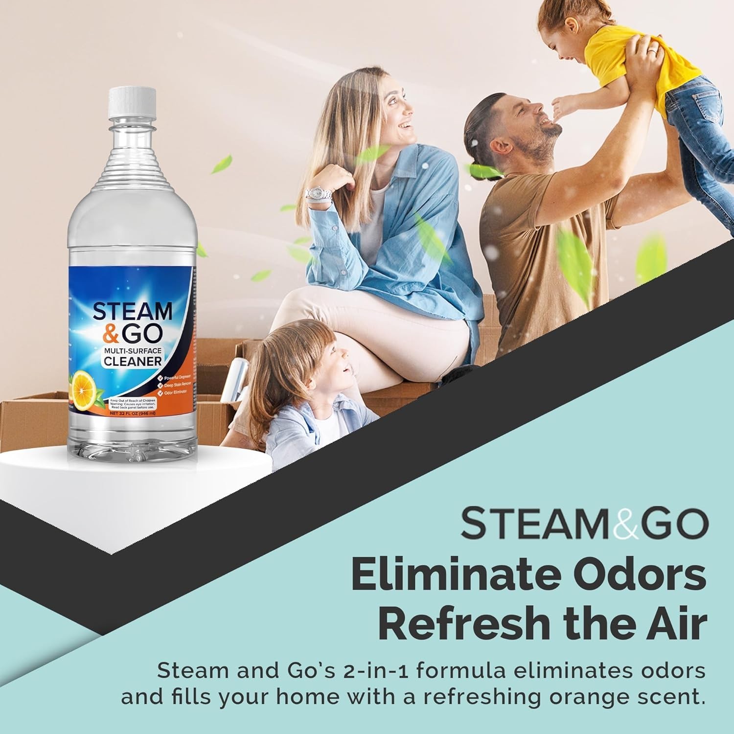 Steam & Go Multi-Surface Cleaner with Oxy Power, 32 oz