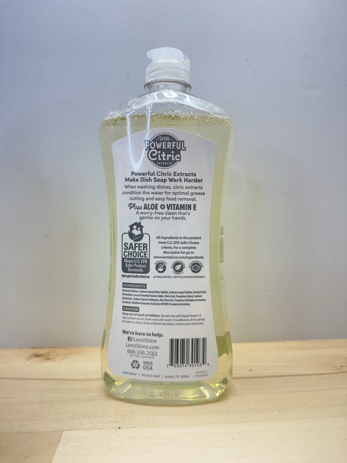 Lemi Shine Concentrated Dish Soap Aloe 22 Fl Oz Powerful Citric Extracts X2