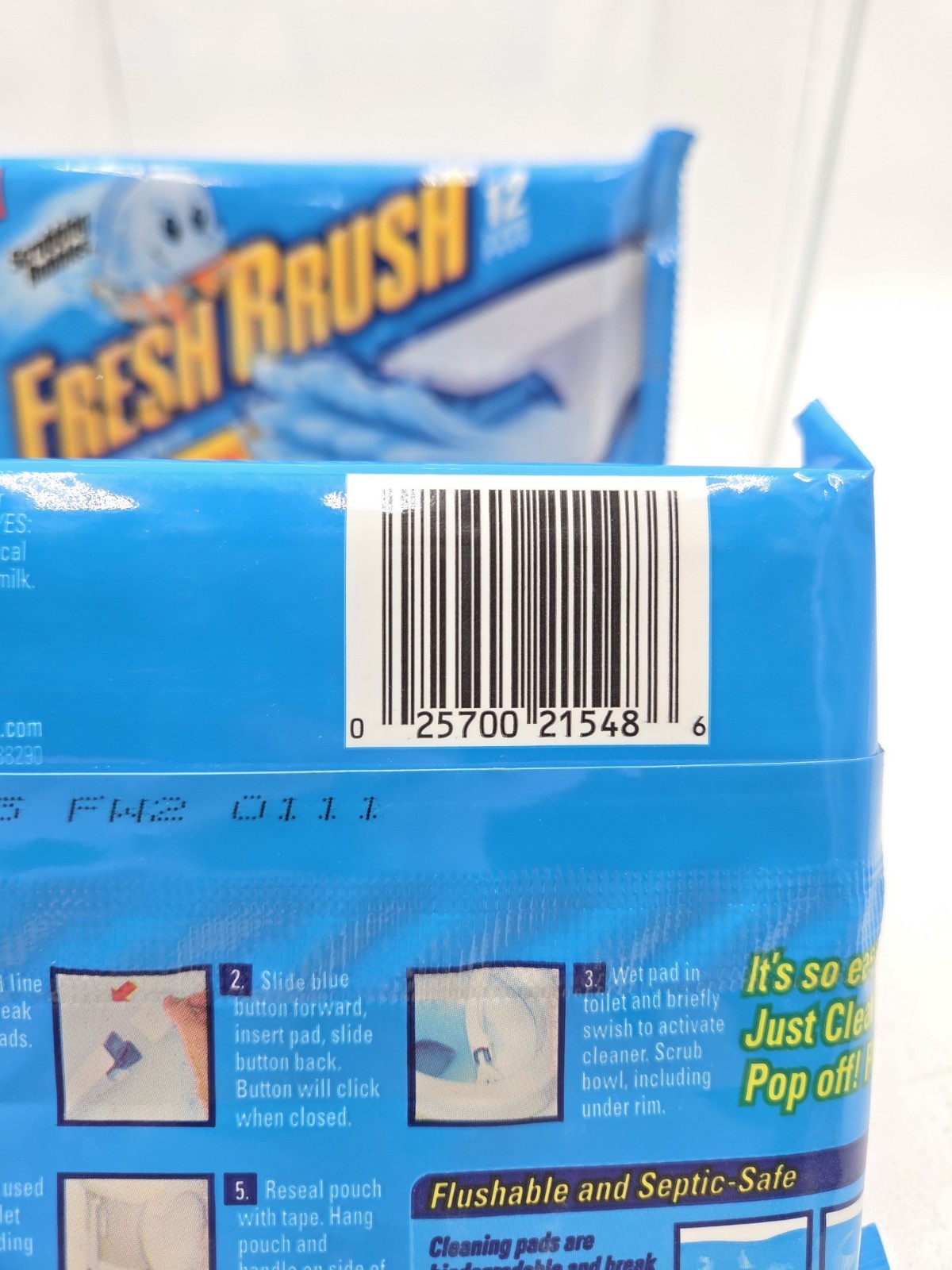 NOS Scrubbing Bubbles Fresh Brush Starter Kit Toilet Flushable Pads Refills