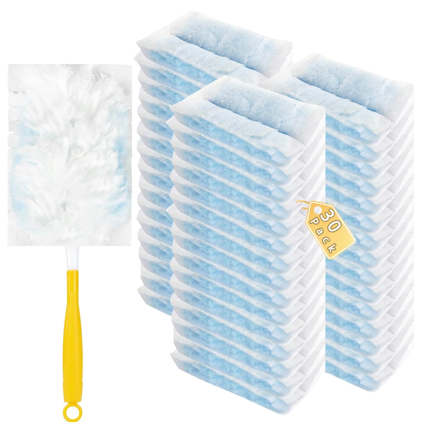 30 Pack Duster Refills Compatible with Swiffer Duster, Heavy Duty Multi Surfa…