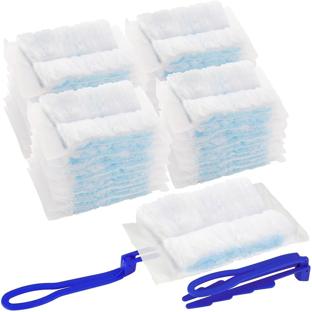 40pcs Electrostatic Heavy Duty Duster Refills with 2 Handles Disposable Dusters