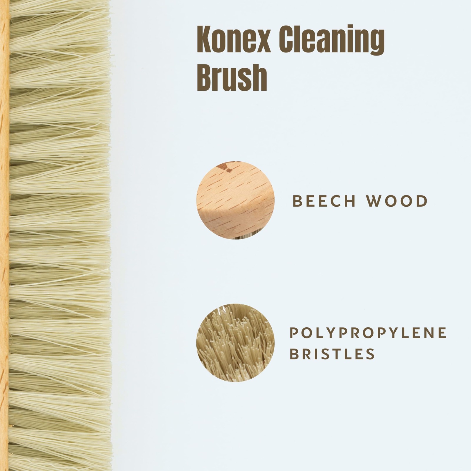 Medium-Stiffness Nylon Fiber Scrub Brush – Heavy Duty Cleaning Brush, Wooden …