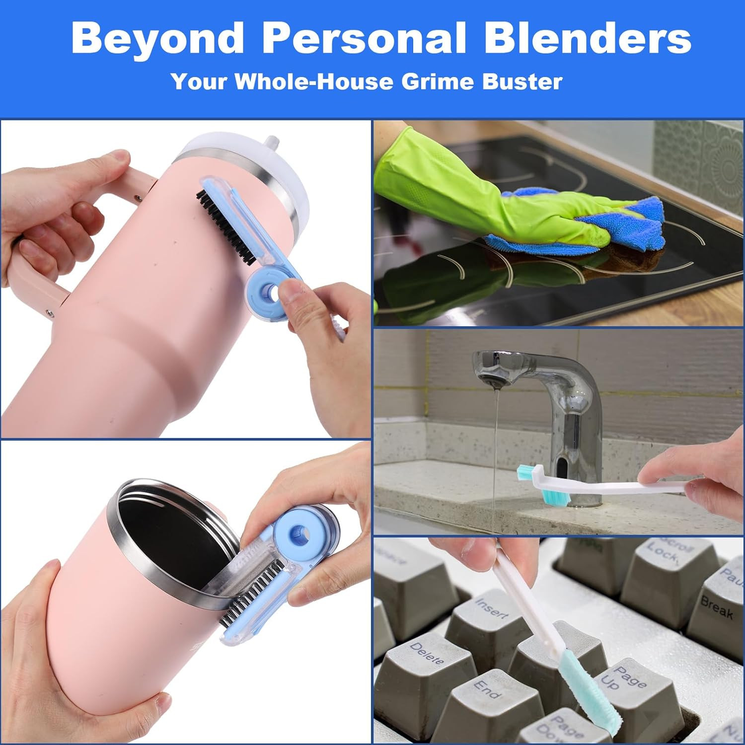 XANGNIER 7 Pcs Personal Blender Cleaning Brush Set for Portable/Smoothie/Small