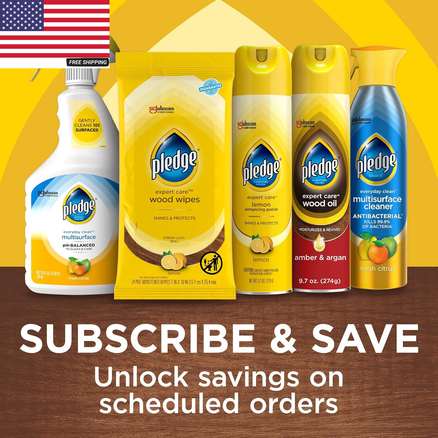 Pledge Enhancing Polish Spray, Wood Furniture & Stainless Steel Polish, Remove D