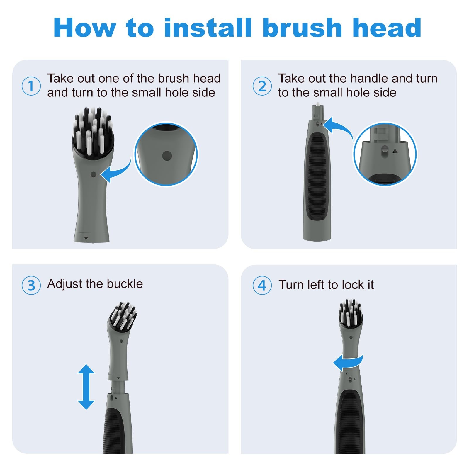 Rechargeable Cleaning Brush with 4 in 1 Multiple Brush Heads,Indoor Household…