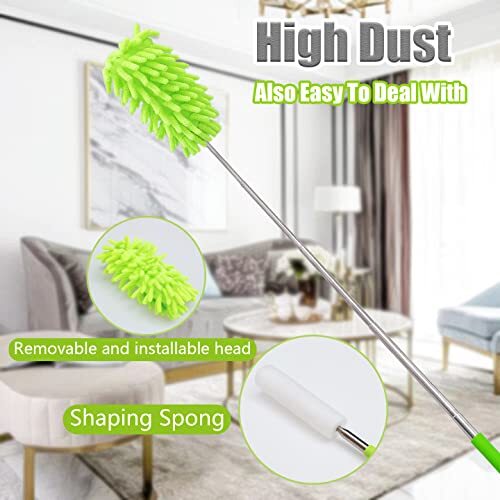 4Pcs Extendable Microfiber Duster Telescoping Car Window Office Cleaning Dusters