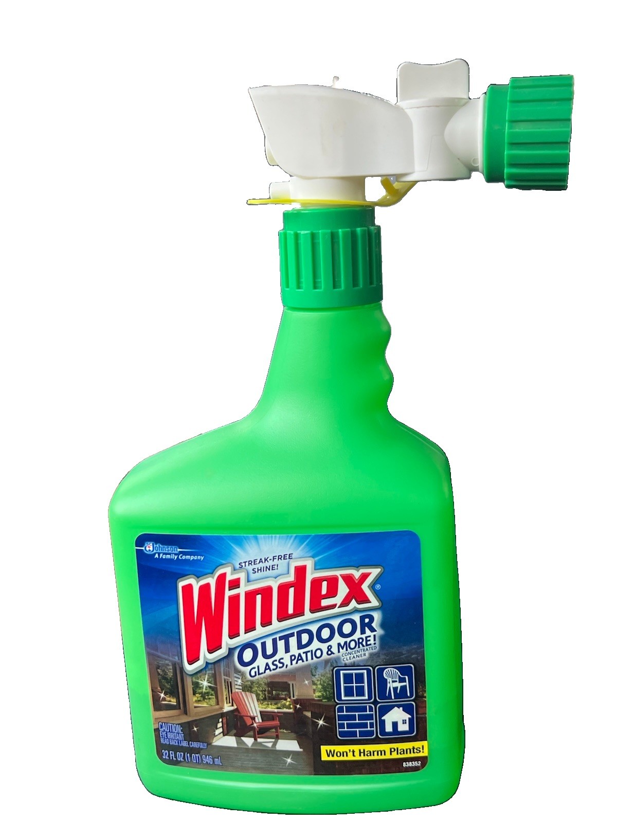 Windex Outdoor All-In-One Glass Patio Surface Cleaner Concentrate 32 oz Partial