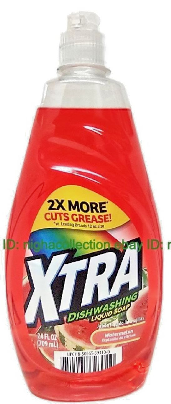 ( 4 Bottles )xtra Dishwashing Liquid Soap Watermelon 24 oz Each