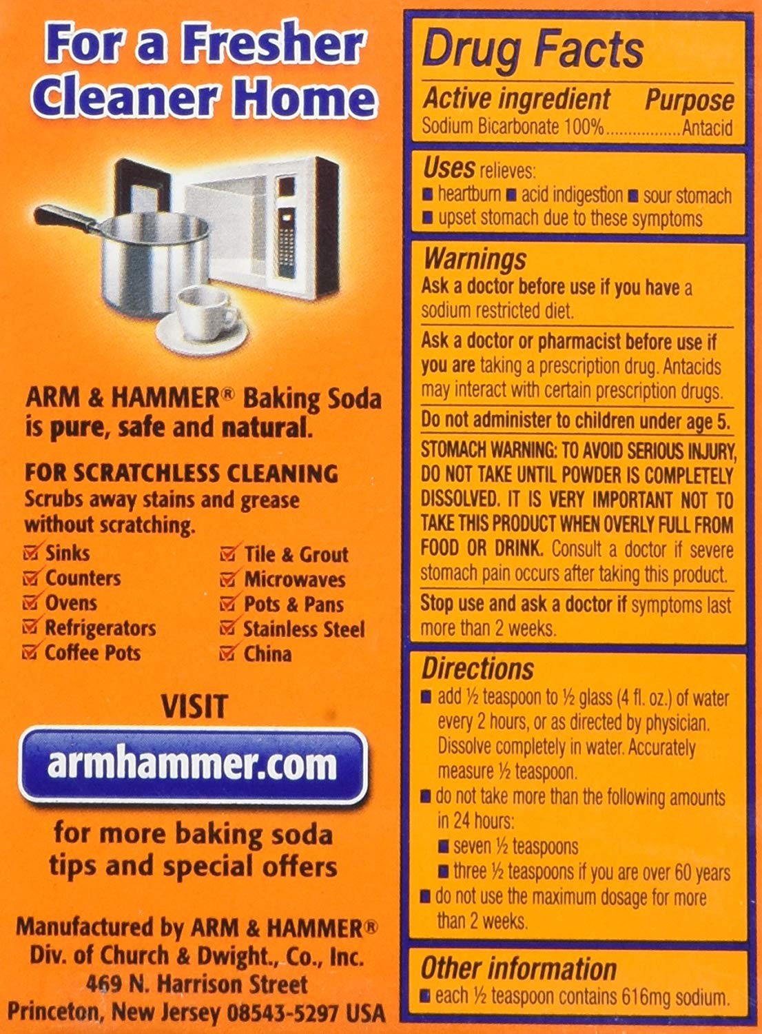 Arm & Hammer Pure Baking Soda, 8 Ounce