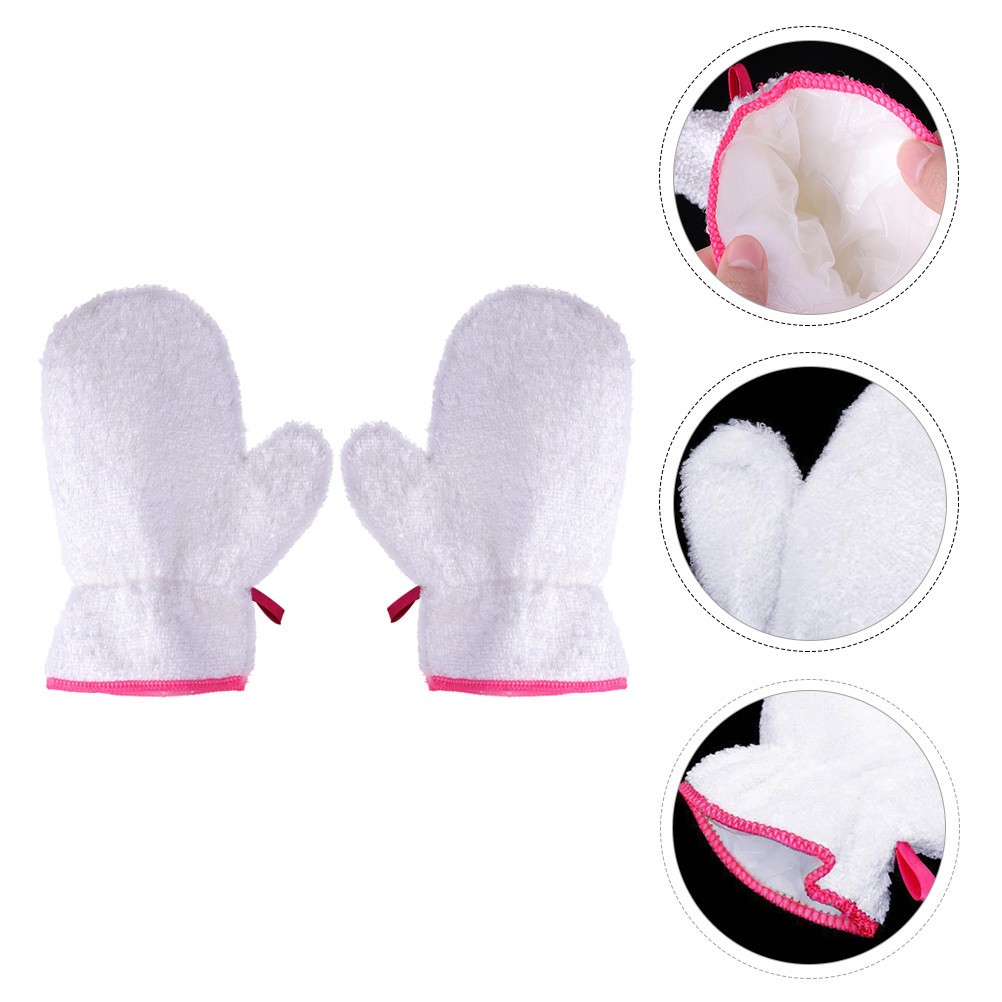6 Pcs Non Cleaning Gloves Microfiber Practical Kitchen Supplies White