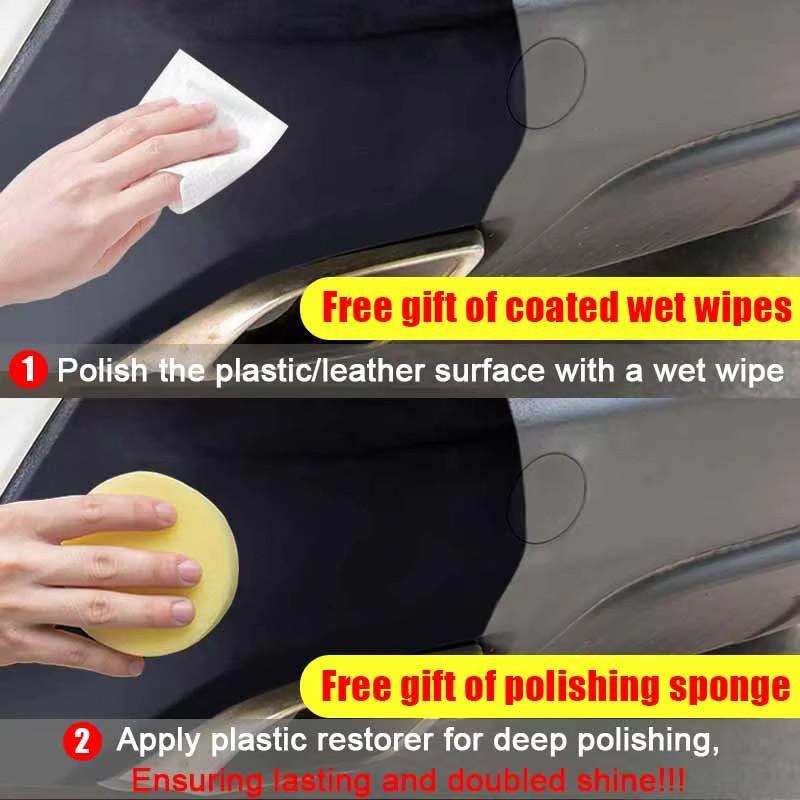 Car Plastic Restorer Back To Black Gloss Plastic Renovator Longlasting Coating