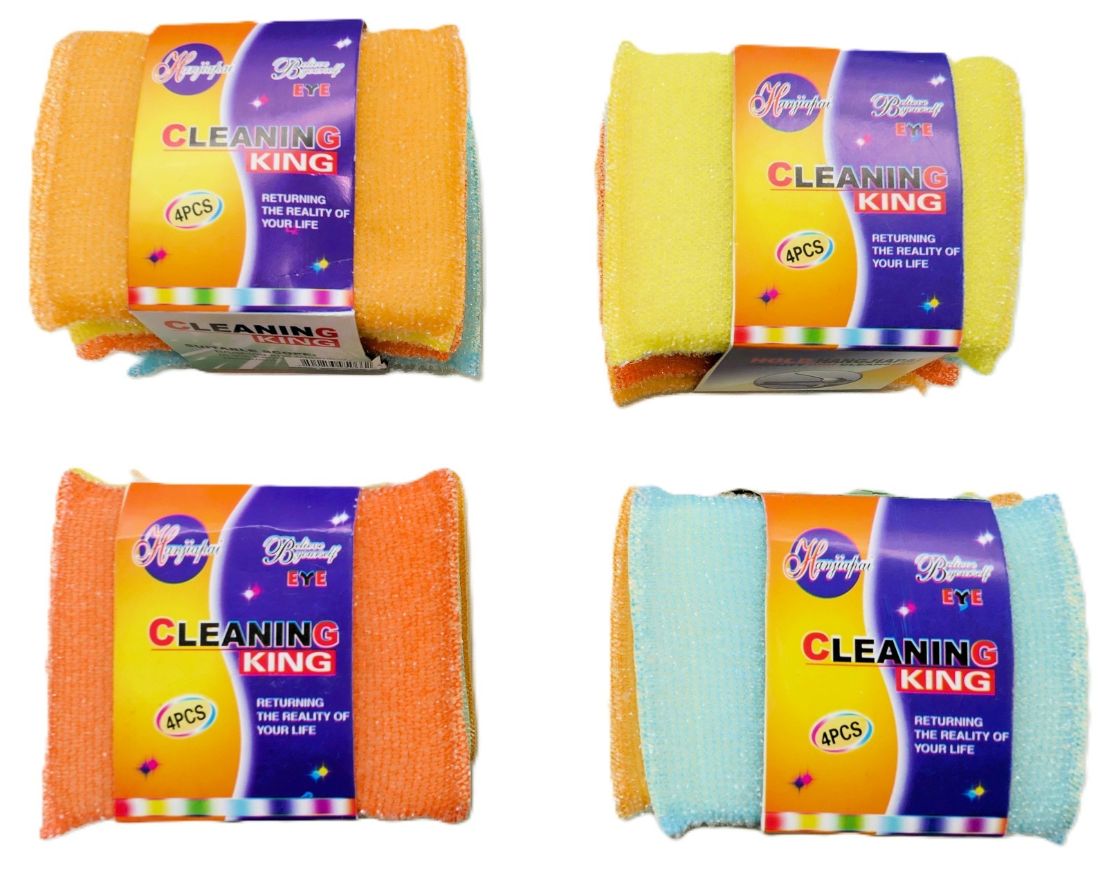 16 Pack Non‑Scratch Scrub Sponges for Home Kitchen Dishwashing & Cleaning Pads