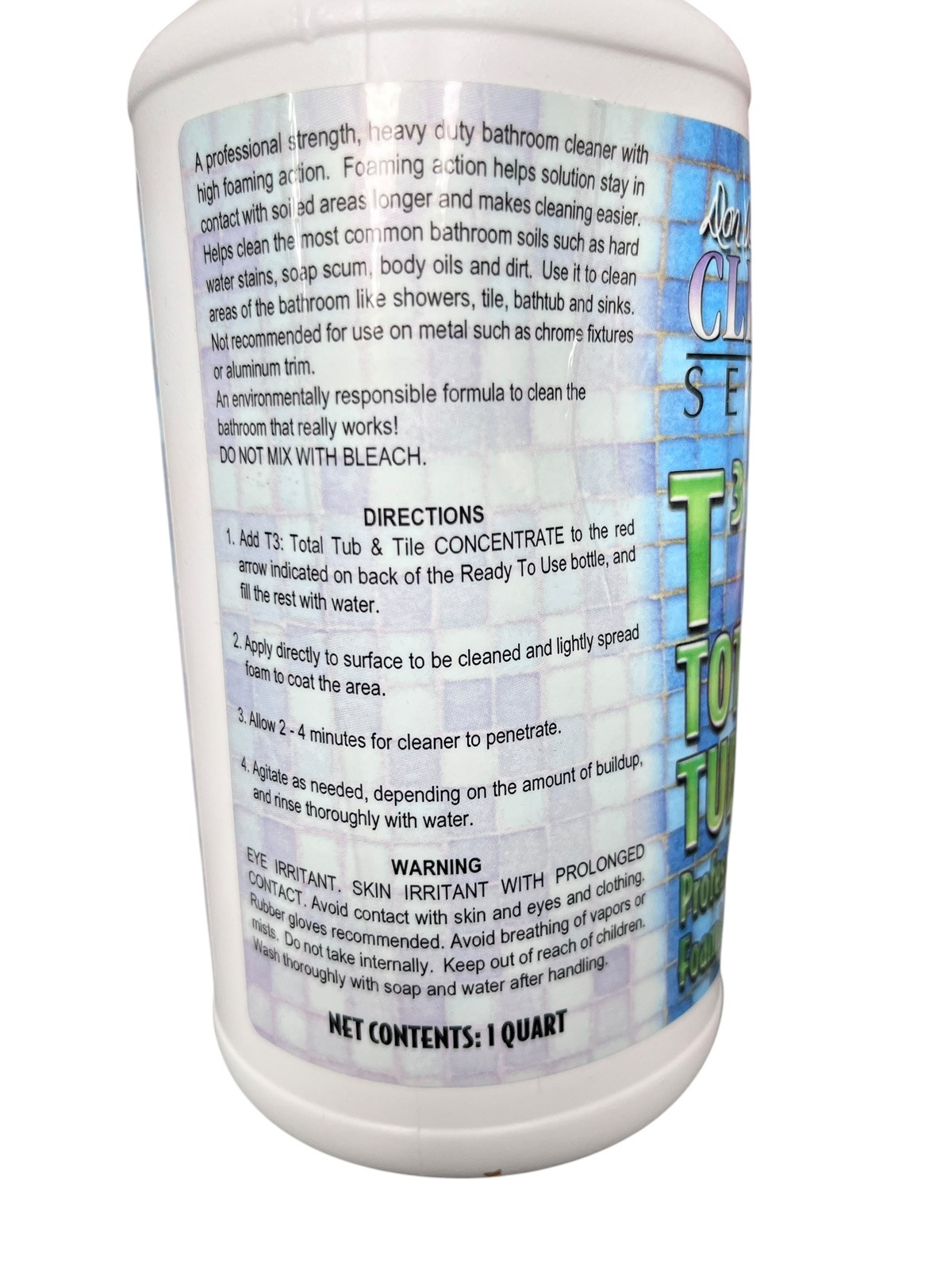 Don Aslett’s Cleaning Secrets Total Tub n’ Tile Bathroom Cleaner Concentrate T3