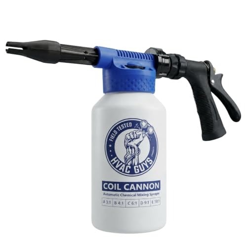 Coil Cannon AC Coil Cleaner Foam Sprayer 64oz, Auto Dilution, Compatible with…