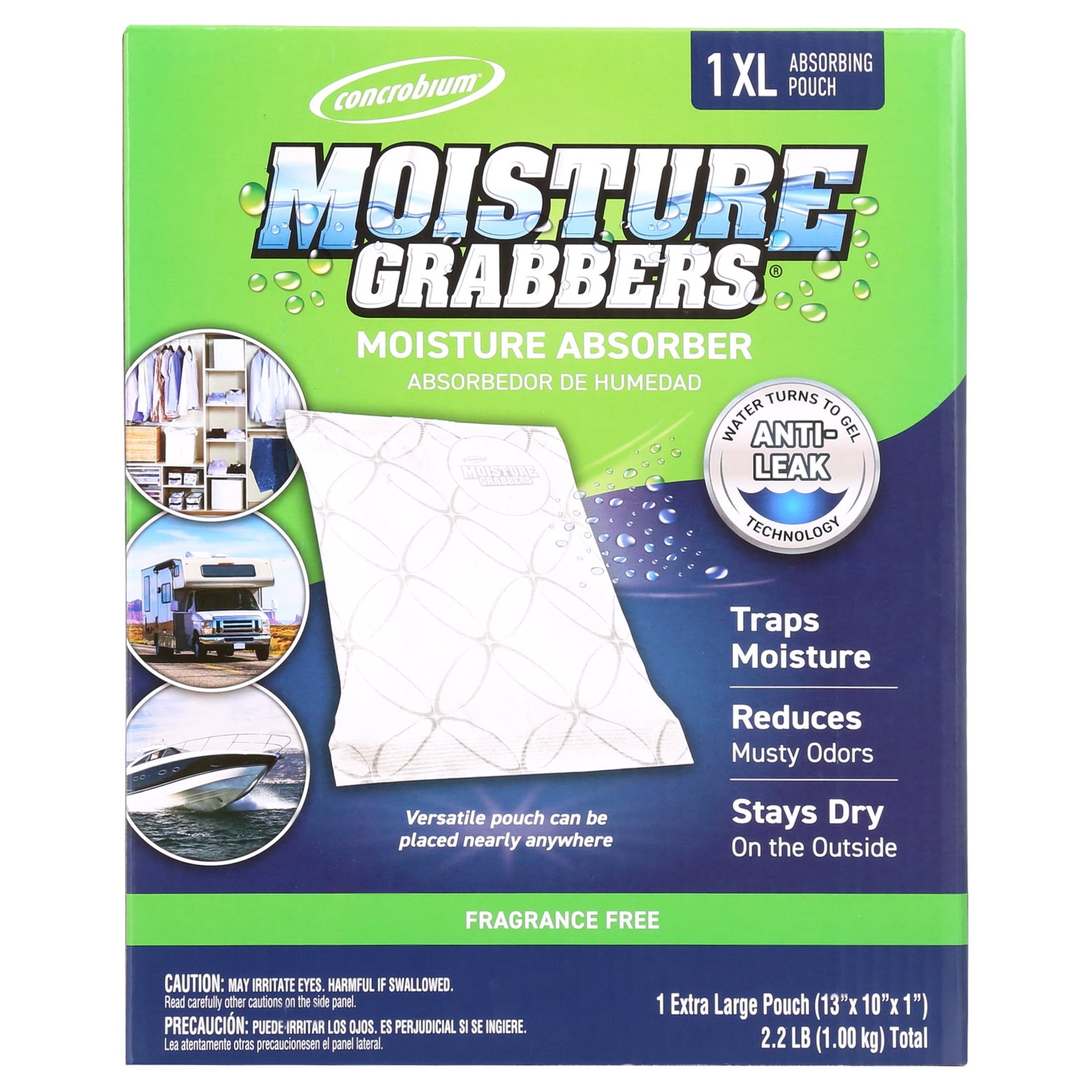Concrobium Moisture Grabbers Humidity Absorbing Crystal Pouch for Large Areas
