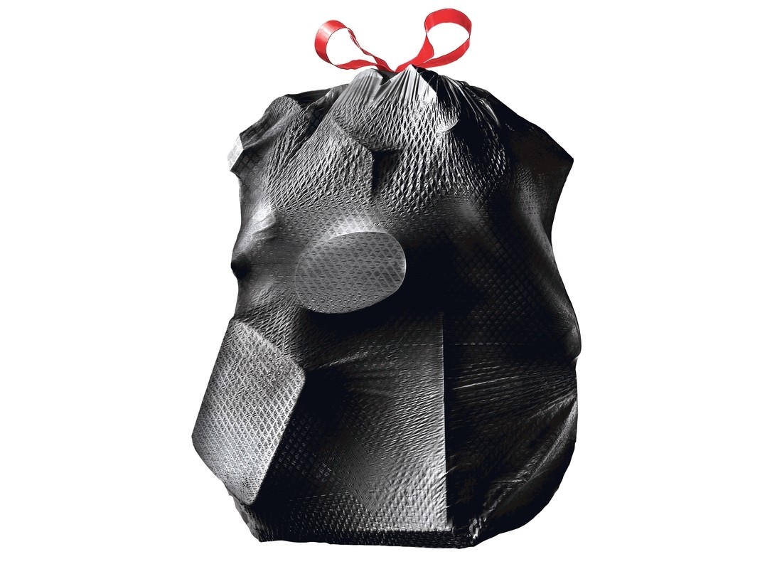 GLAD 70359 Trash Bags ForceFlex Plus 30 gal Drawstring 25 pk 0.9 mil Black