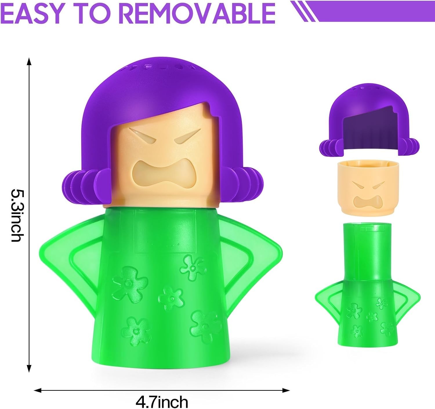 Fast & Easy Microwave Steam Cleaner – 2 Pack with Fun Design and Safe Handles