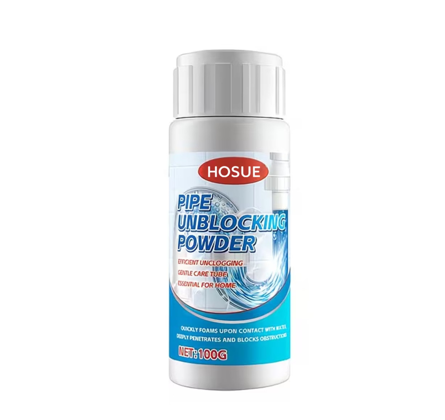 HOSUE Odorless Drain Clog Remover | Safe for Pipes | Dissolves Hair Grease Waste