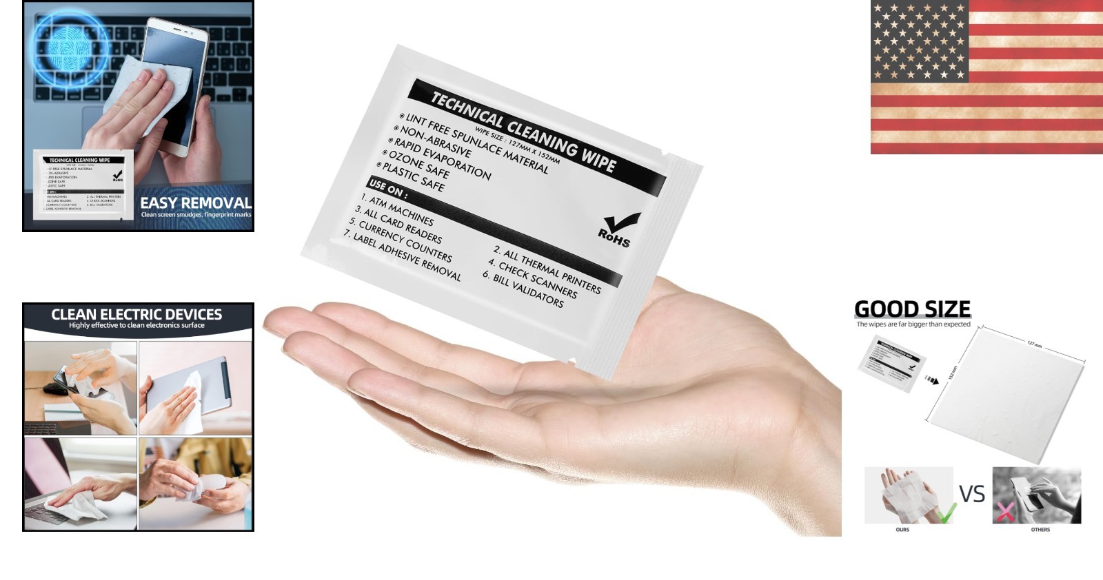 10 PCS Multi-Purpose Handy Wipes for Electronics – Quick Dry Cleaning Solution