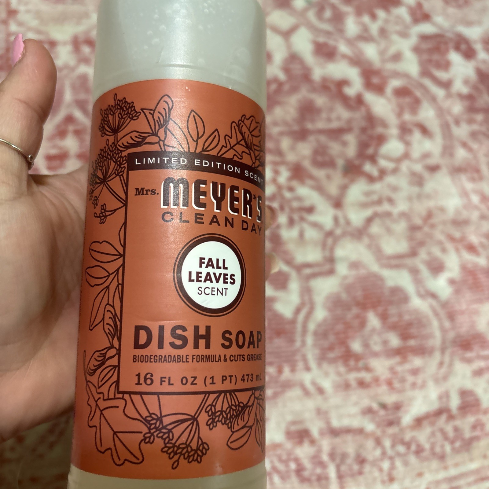 Mrs Meyers Clean Day Dish Soap Fall Leaves 16 fl oz-