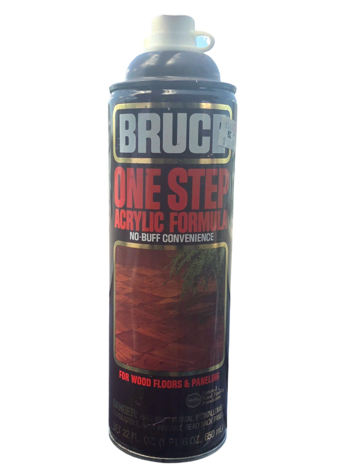 Vtg Bruce One Step Acrylic Formula Can DISPLAY MOVIE PROP 22oz 3/4 Full