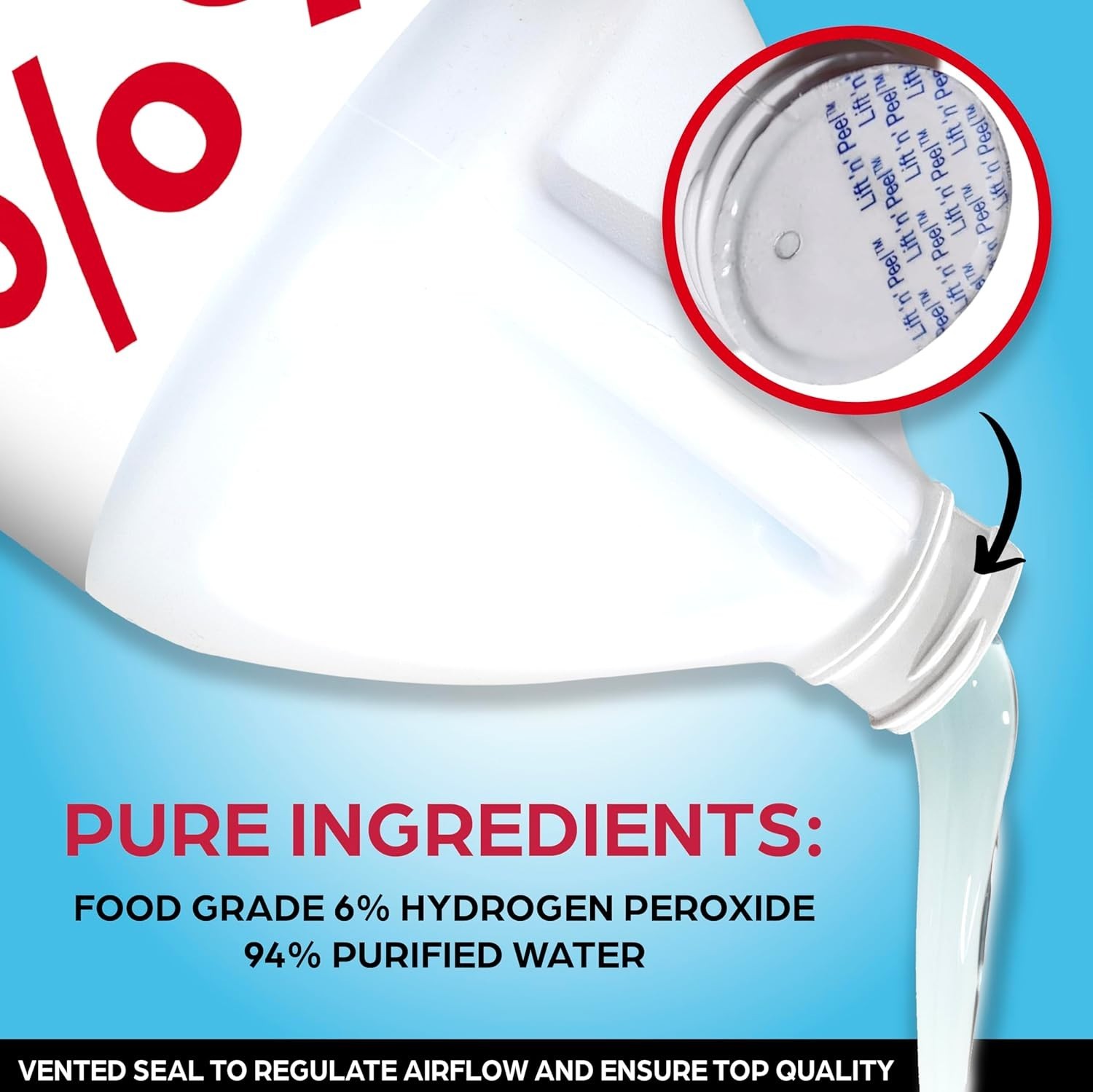 Allied Science 6% Hydrogen Peroxide, Food Grade H202 and Water – 4 Gallons
