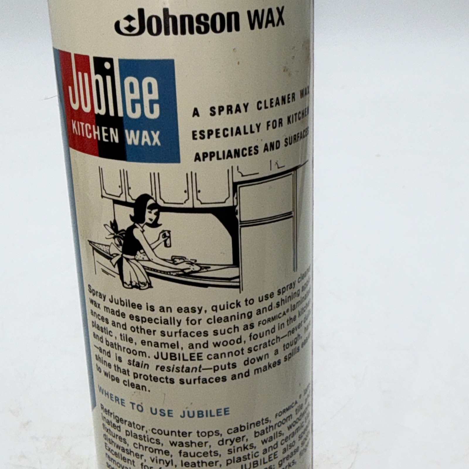 Jubilee Kitchen Wax Cleaner Spray 10.5 Oz. Can Vintage Discontinued NOS 95% Full