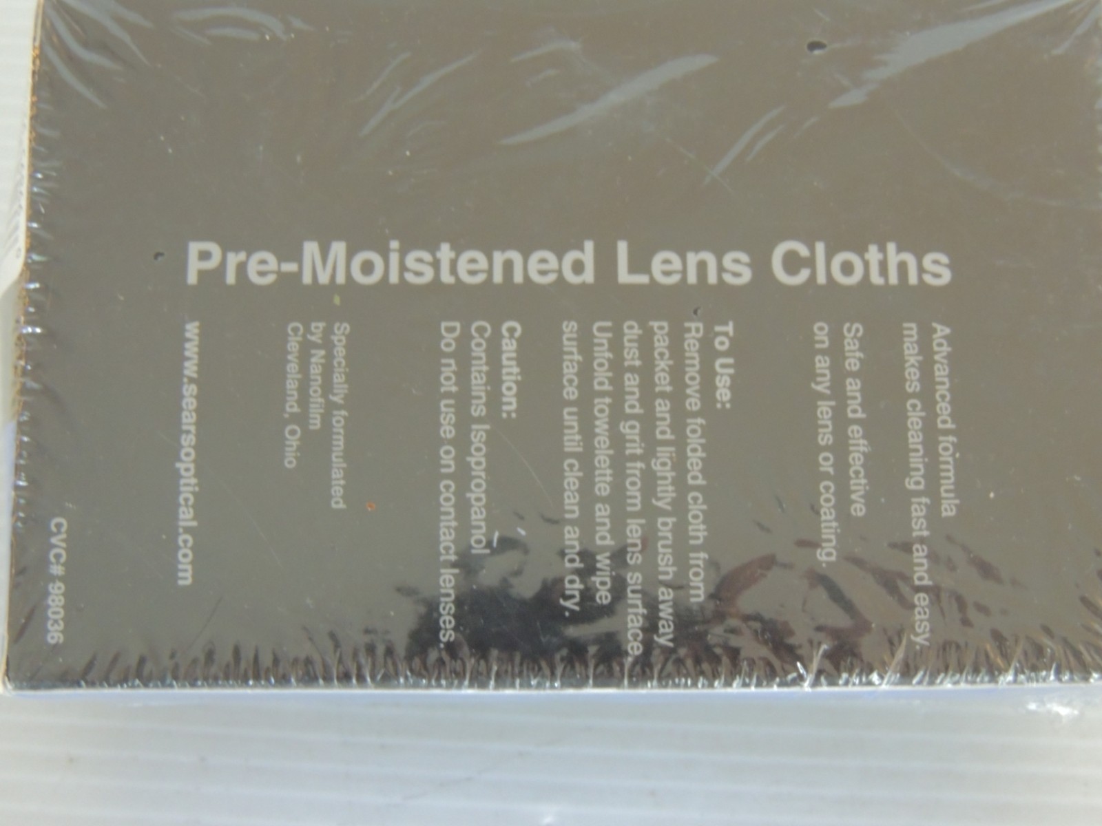 Sears Optical Eyeglass REFILE LENS CLEANER, 2oz. Spray Bottles, PLUS LENS CLOTH