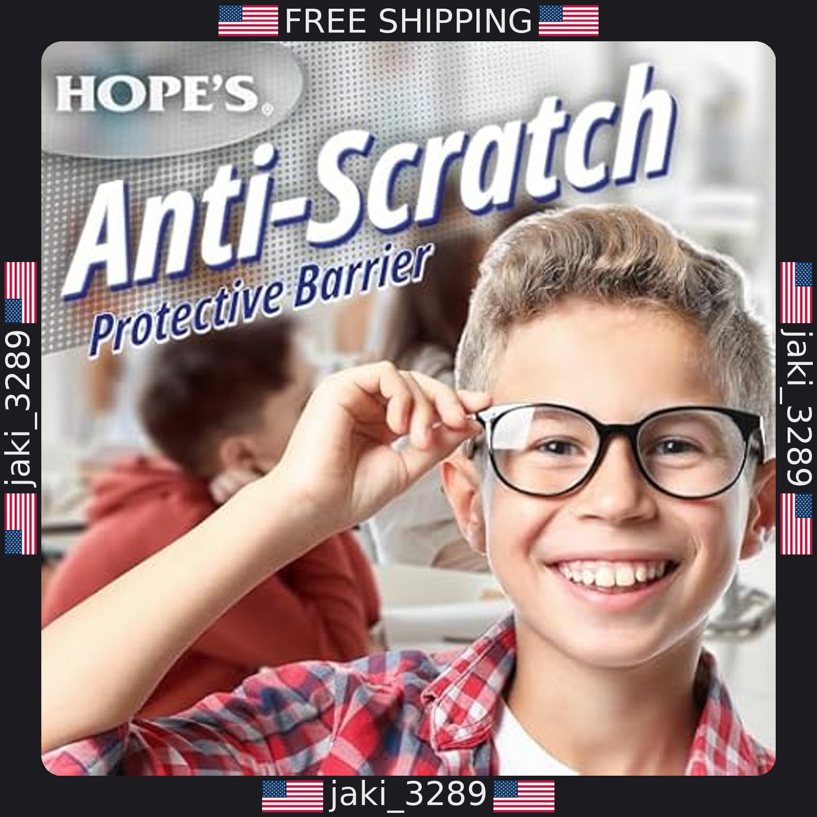 HOPE’S Perfect Glass Cleaner Spray – Anti-Scratch & Anti-Glare, 4 Fl Oz