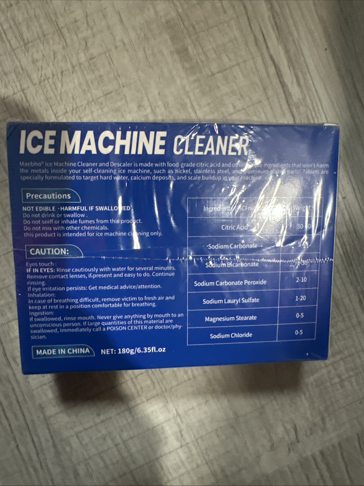 Ice Machine Cleaner 12 Pieces Clean Tablets open box Exp 2027