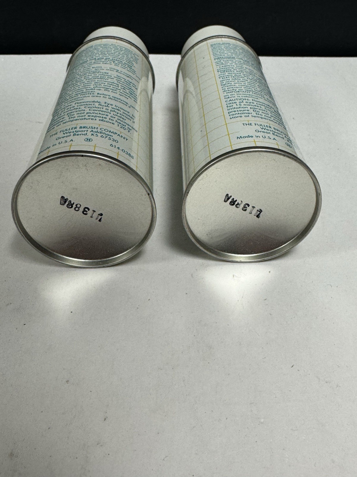 Vintage Fuller Brush Static Stop 2 Cans 6.5 OZ BOTH CANS FULL AND SPRAY