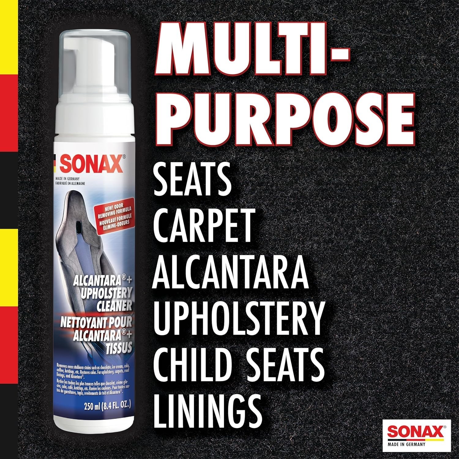 Upholstery and Alcantara Cleaner 206141, Foaming Alcantara Synthetic Suede Cl…