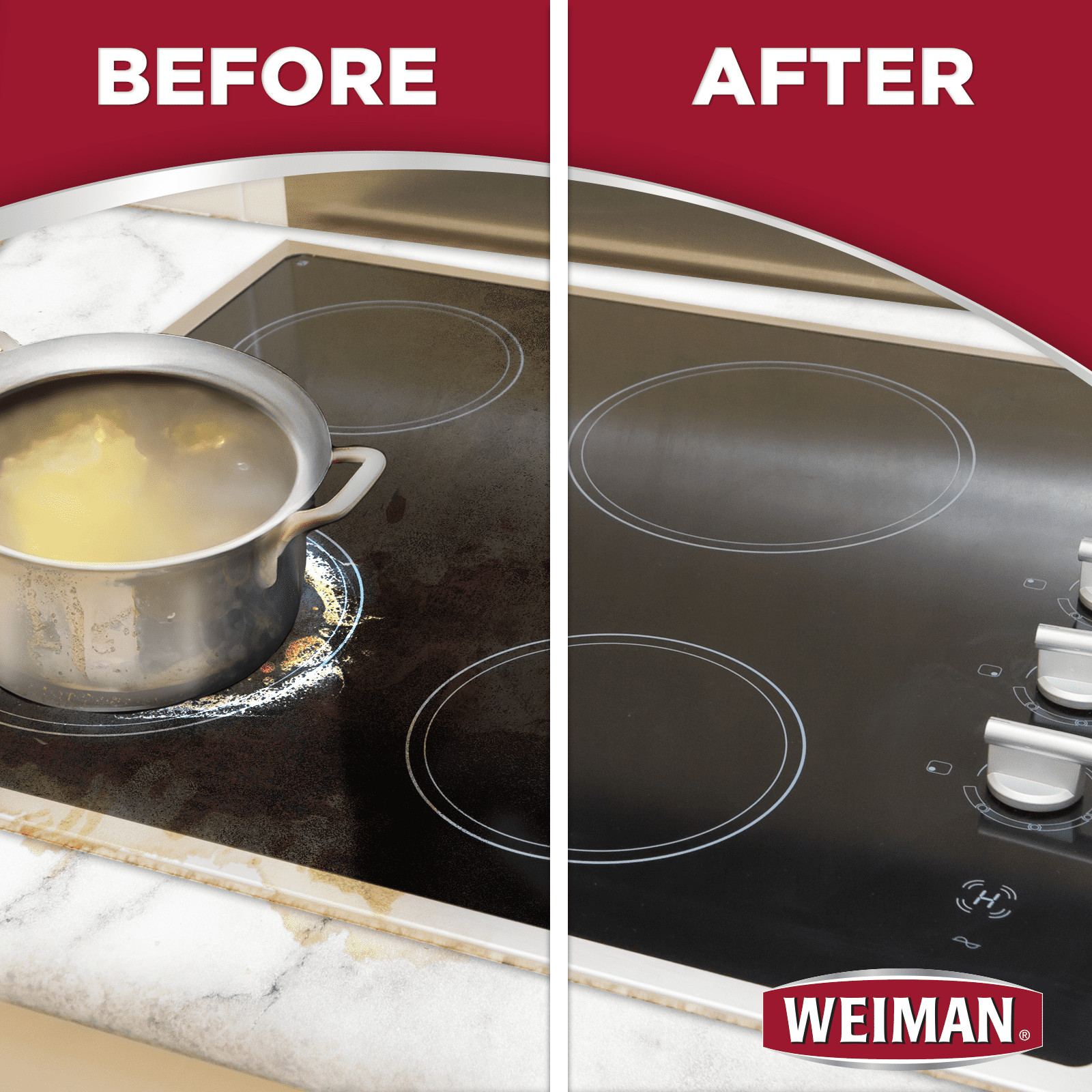 WEIMAN Complete COOK TOP CLEANING KIT Cleans & Shines ALL Glass Ceramic Cooktops