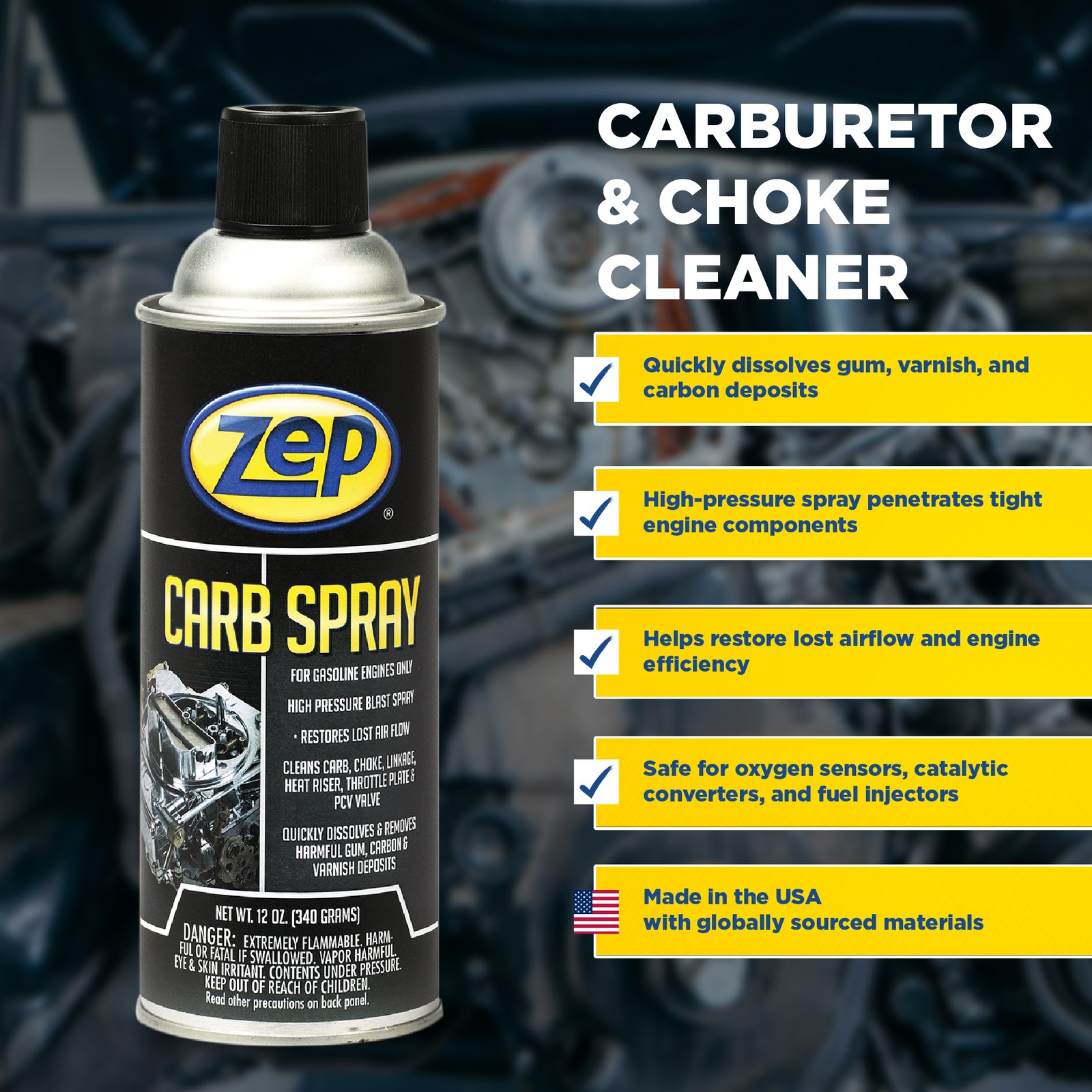Zep Carb Spray – 12 oz