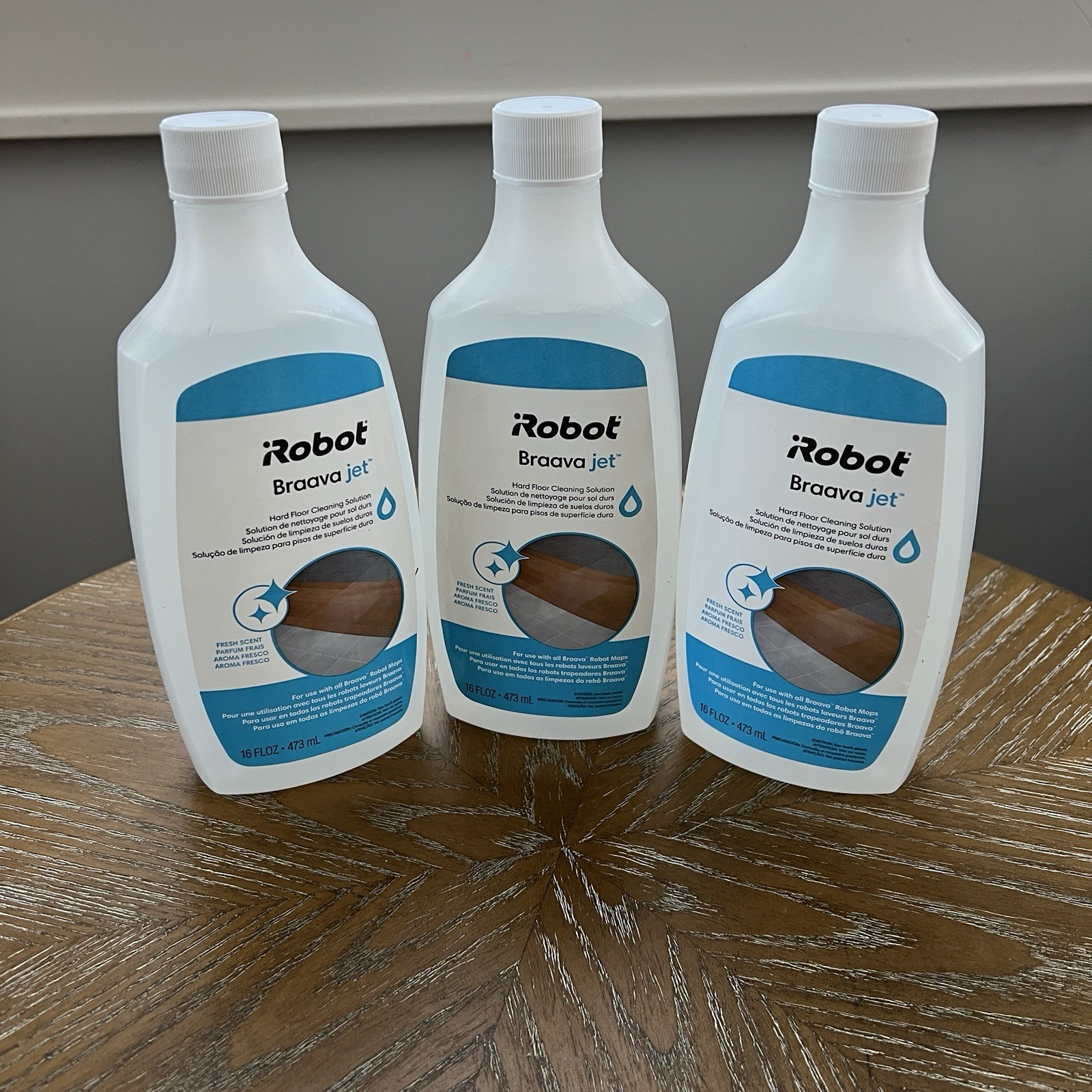 iRobot Braava Jet Hard Floor Cleaning Solution 16oz Bottles Lot of 3 NEW BOTTLES