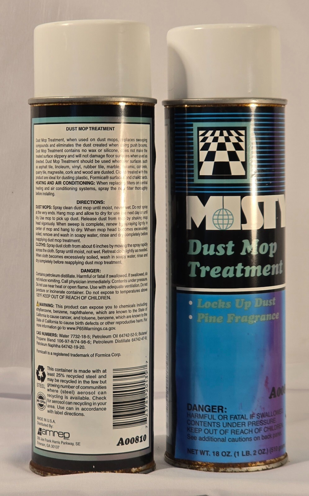 2-18Oz. Cans Misty Dust Mop Treatment by Amrep-Pine Fragrance-No Wax/No Silicone