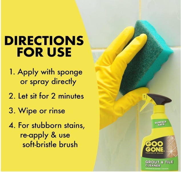 Goo Gone Grout & Tile Cleaner – 28 Ounce – Removes Tough Stains Dirt FREE SHIP