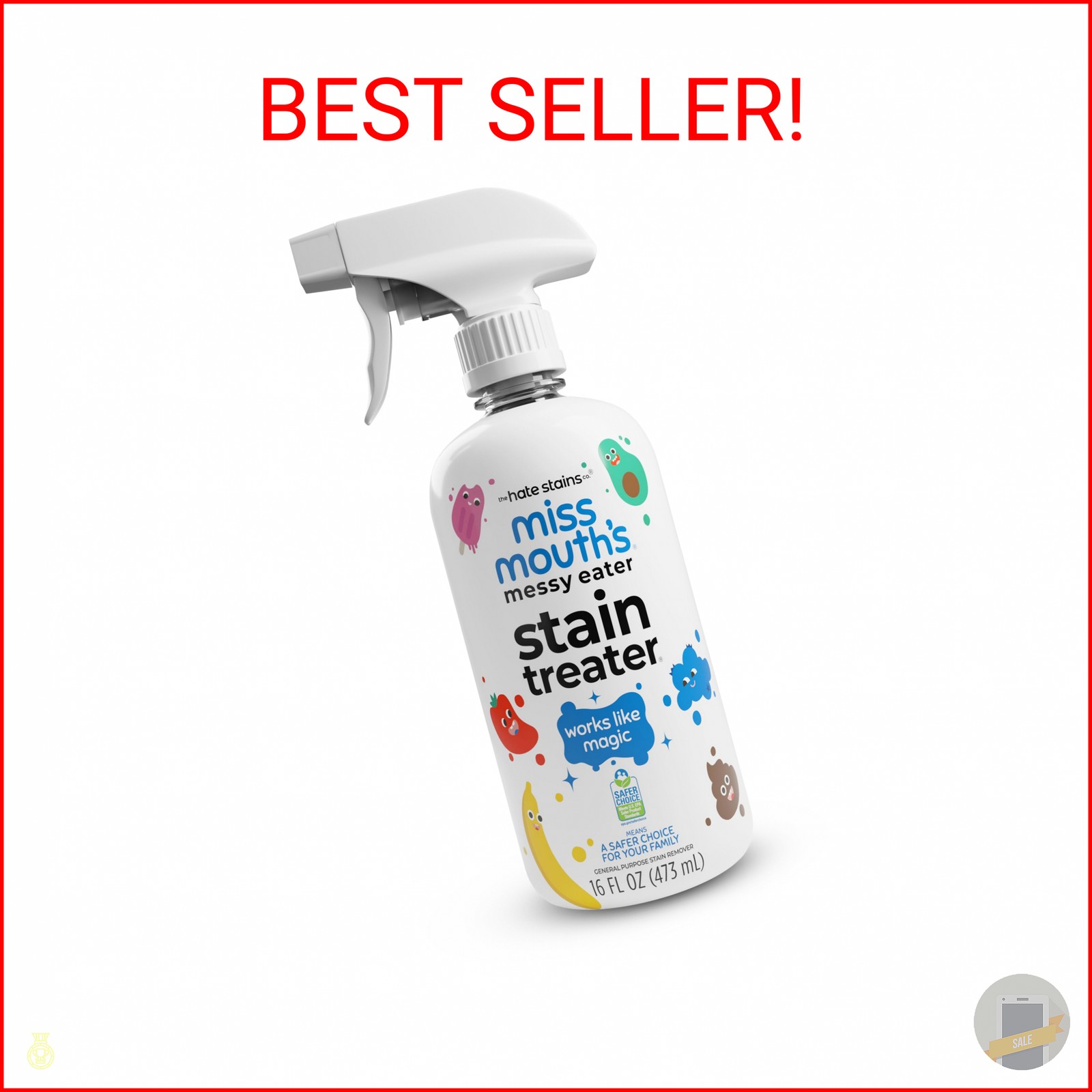Miss Mouth’s Messy Eater Stain Treater Spray – 16oz Stain Remover – Newborn & Ba