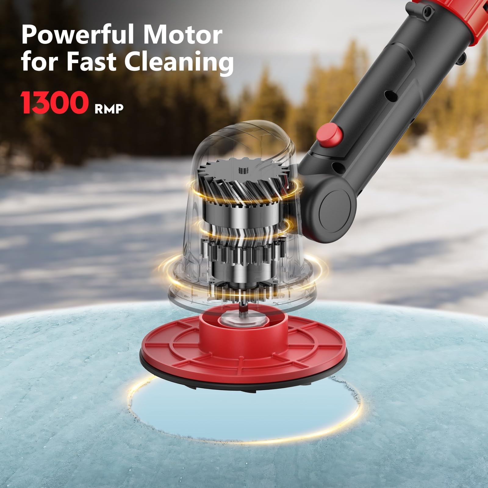 Electric Ice Scraper for Milwaukee 18V Battery, 1300RPM High-Speed
