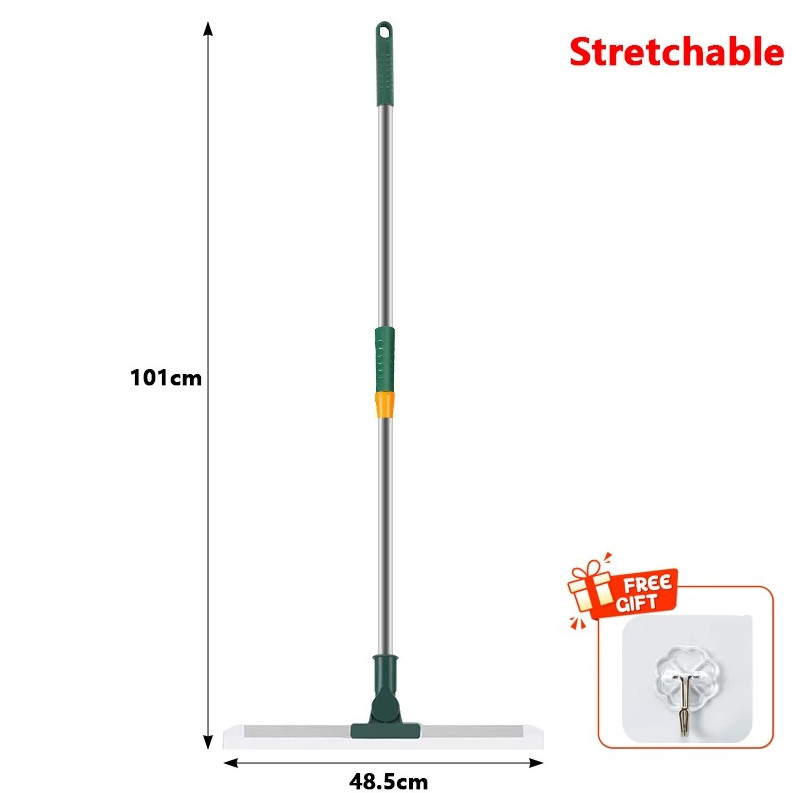 Silicone Scraper Broom Squeegee Floor Glass Bathroom Cleaner NEW