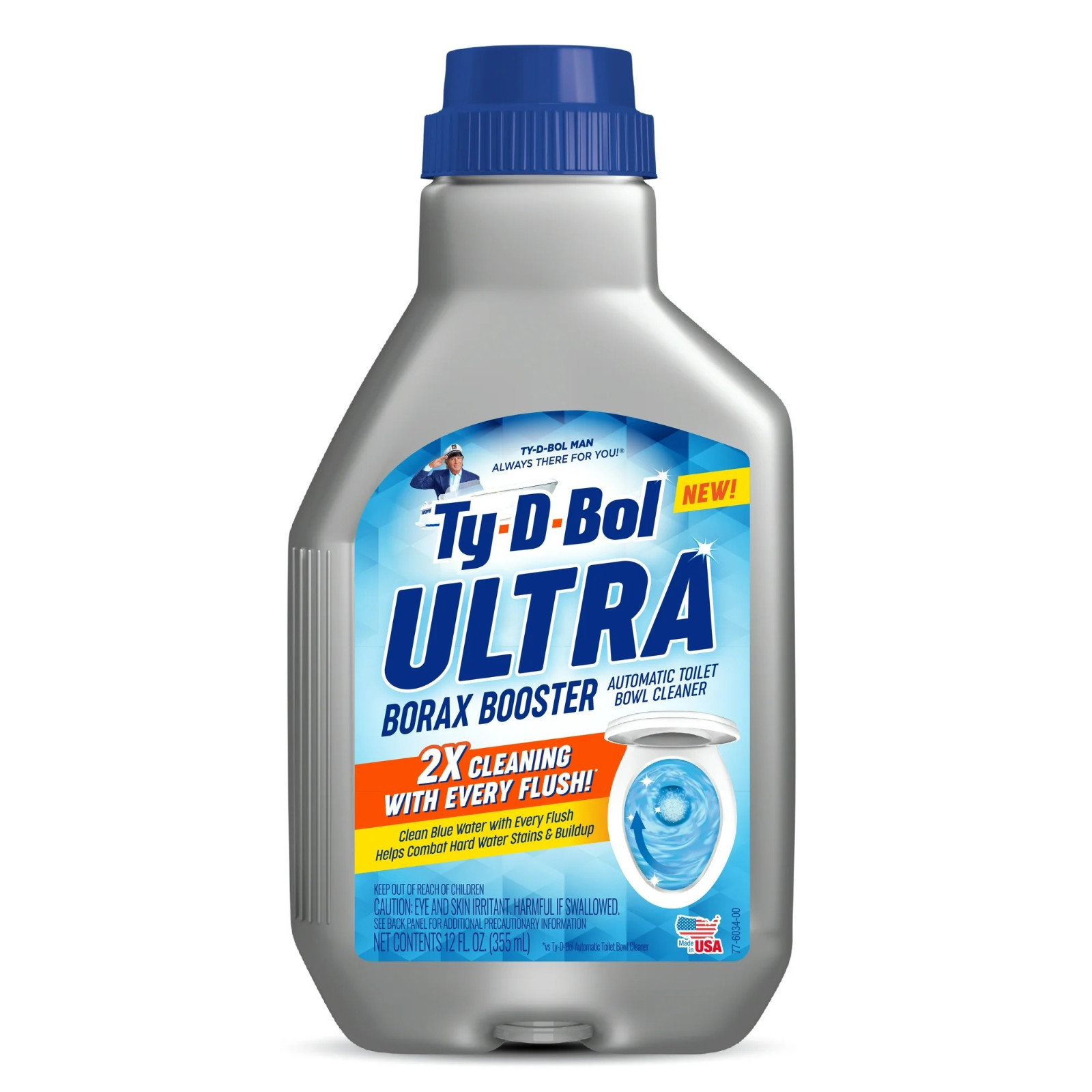 NEW 6 pack TY-D-BOL BLUE ULTRA BOOSTER IN TANK LIQUID TOILET BOWL 2X CLEANER