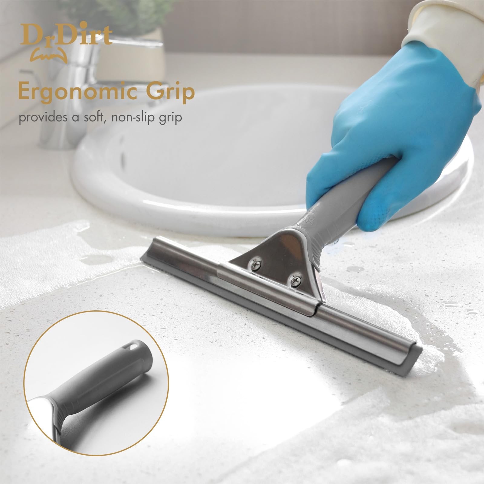 Window Squeegee for Home | 14-Inch Squeegee for Window Cleaning with Ergonomi…