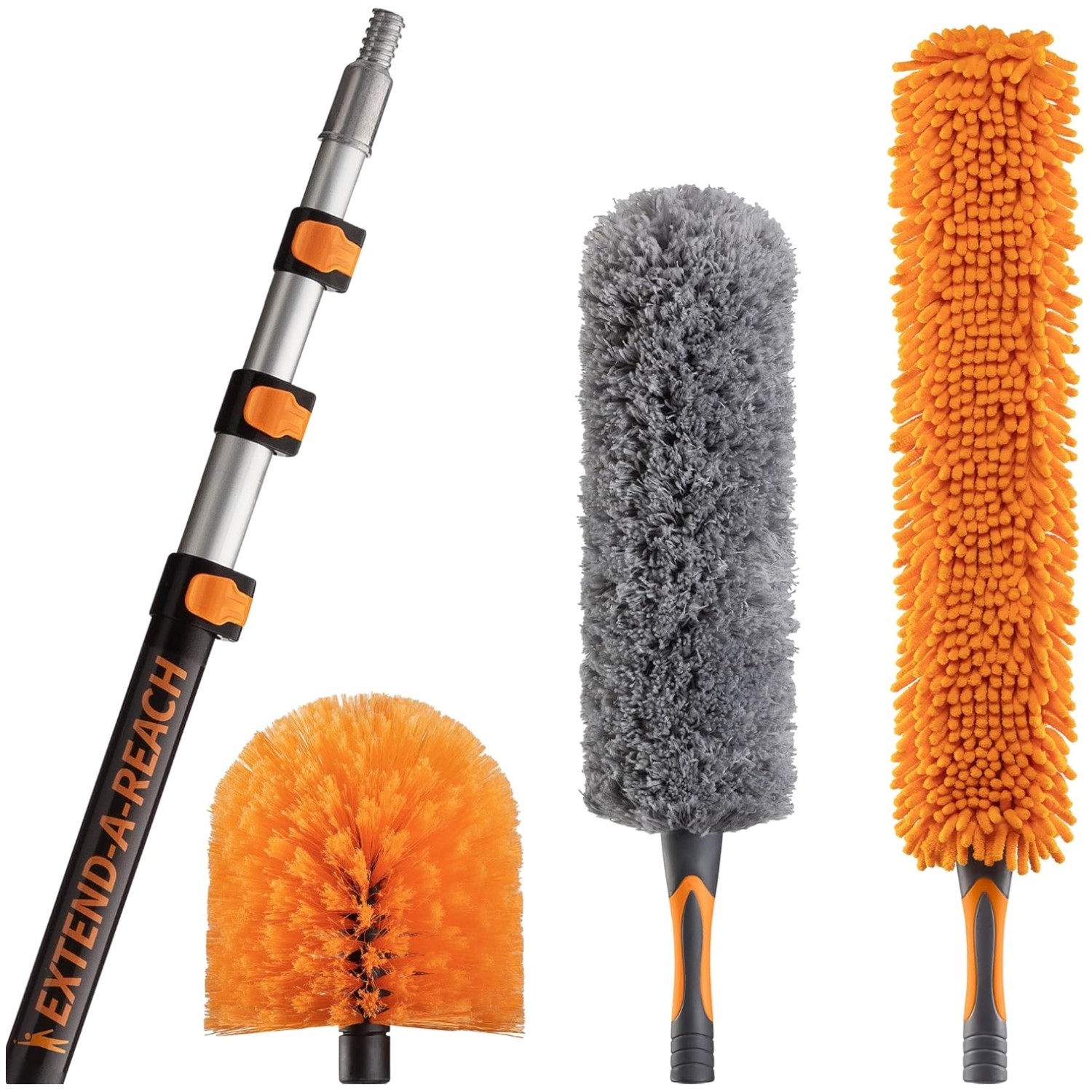 4-Piece Ceiling Fan & Cobweb Duster Set – Extendable Pole