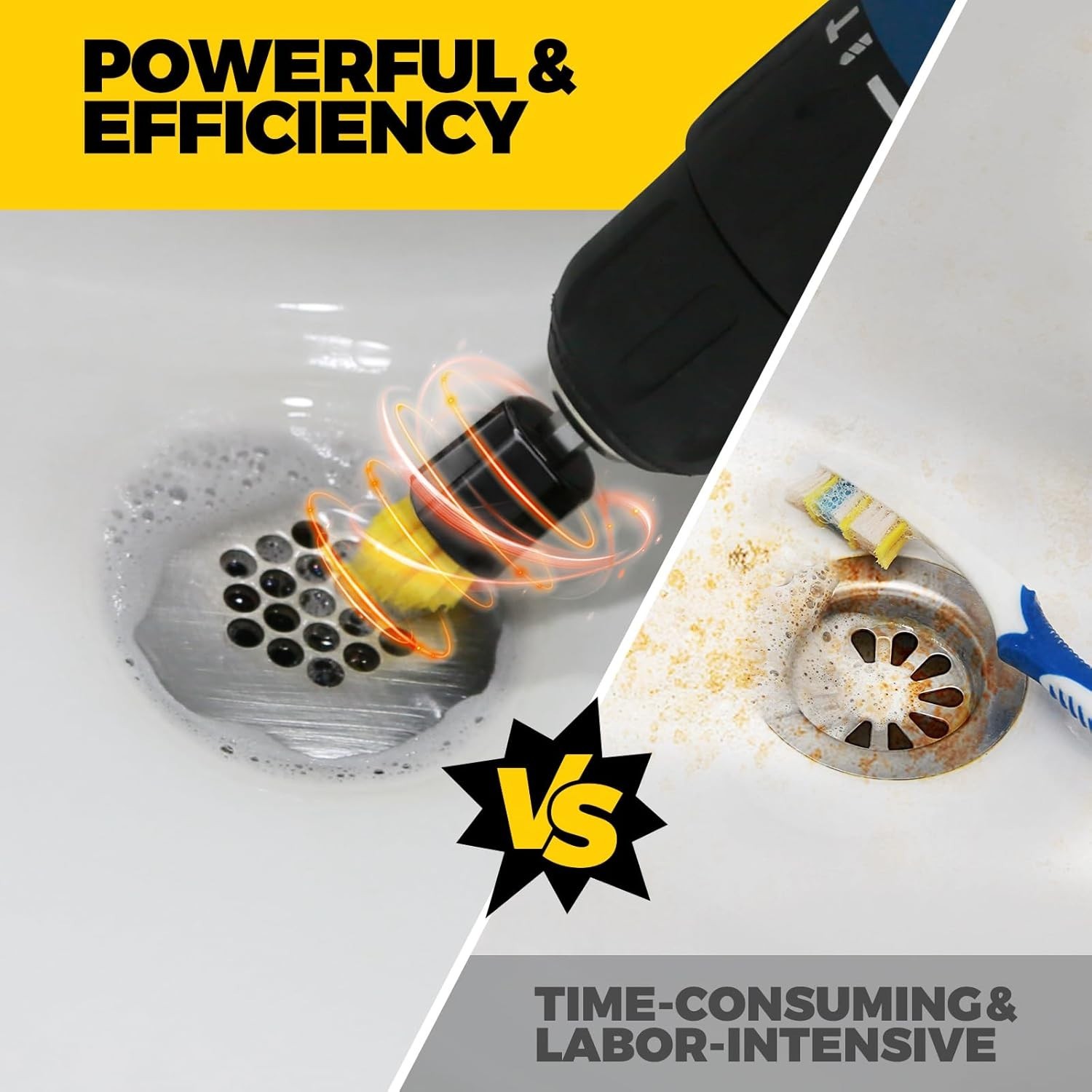 Time-Saving Multi-Purpose Drill Brush Set for Bathroom and Kitchen Scrubbing