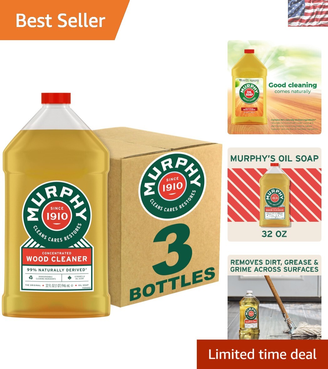 Wood Cleaner with Citronella Scents – Eco-Friendly 32oz Pack of 3 Solutions