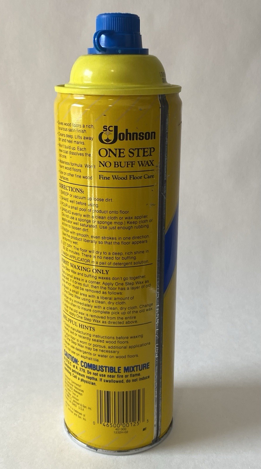 SC Johnson One Step No Buff Wax Fine Wood Floor Care 22 fl oz Discontinued
