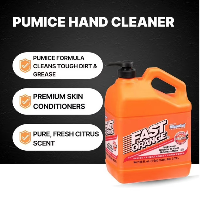 (4 pack) Permatex Fast Orange Pumice Hand Cleaner, 1 Gal