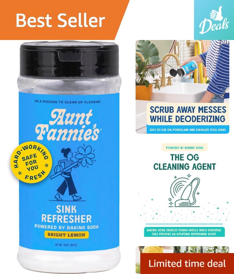 Lemon Powder Sink Refresher & Odor Eliminator – 16 oz Natural Cleaning Delight